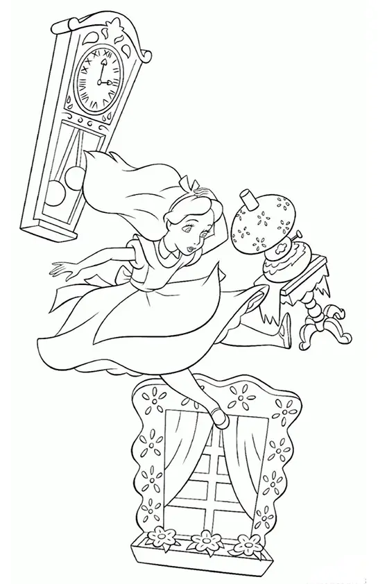 Desenho Fantástico: Alice na Queda pela Toca do Coelho