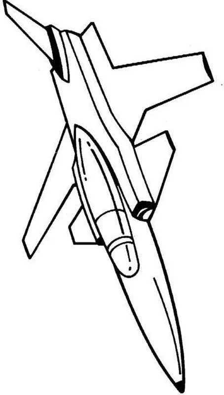 Desenho de Avião Jato de Caça Supersônico com Cabine em Bolha (Canopi)