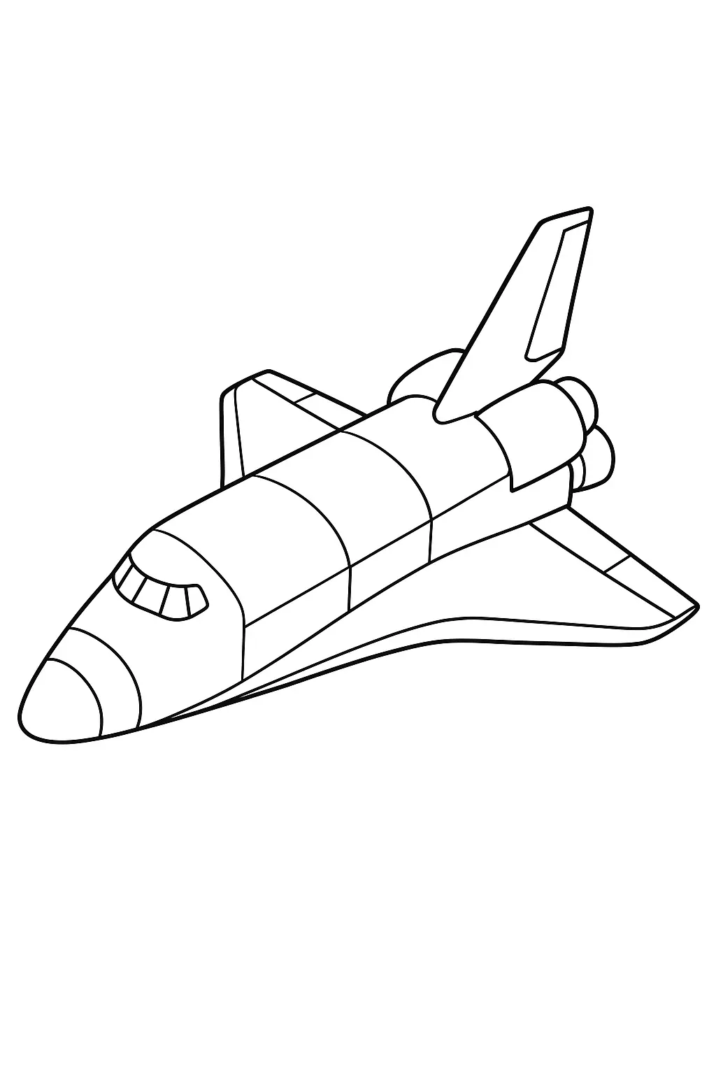 Desenho de Ônibus Espacial (Space Shuttle) para Viagens ao Espaço